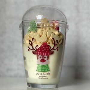 Handmade in Turkey 100% Soy Wax Cinnamon Caramel Swirl Holiday Dessert Candles